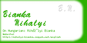 bianka mihalyi business card